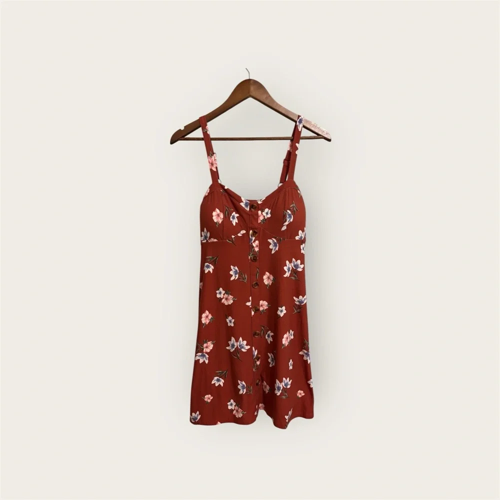 No Boundaries Orange Floral Dress